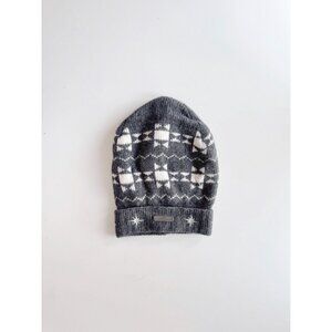ADIDAS x STELLA MCCARTNEY Grey Star Wool Knit Slouchy Oversized Beanie, One Size
